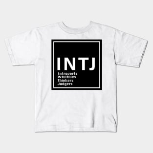 INTJ MBTI, 16 Personalities , black Kids T-Shirt